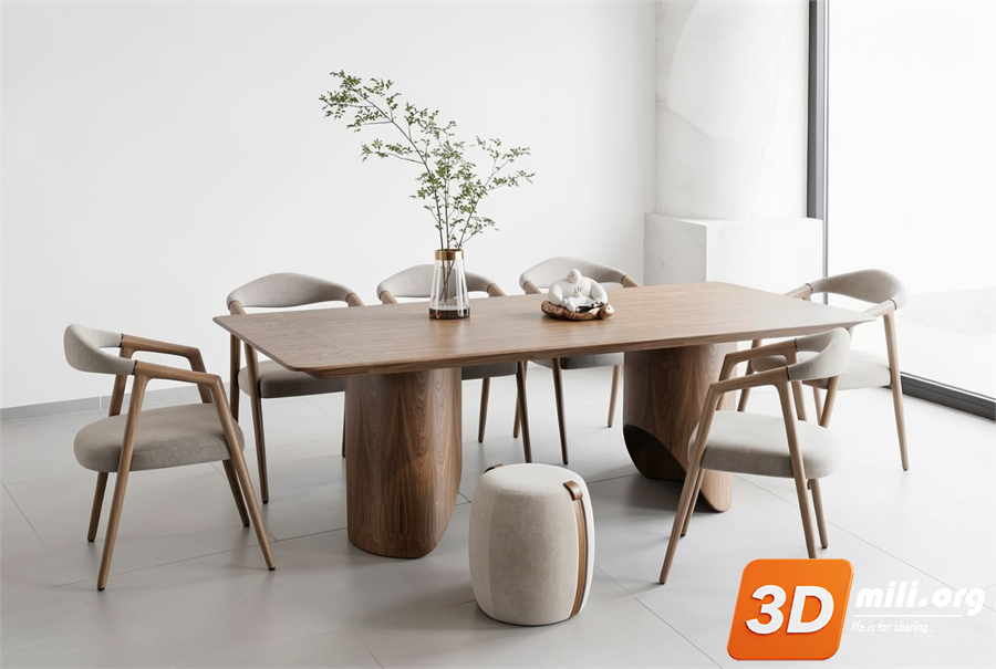 Dining Table Set Skp Files